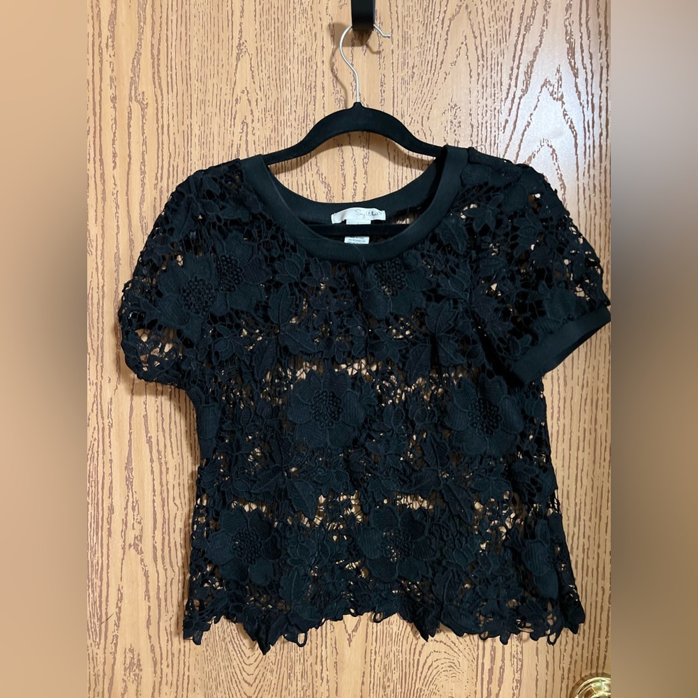 Elegant Black Lace Top